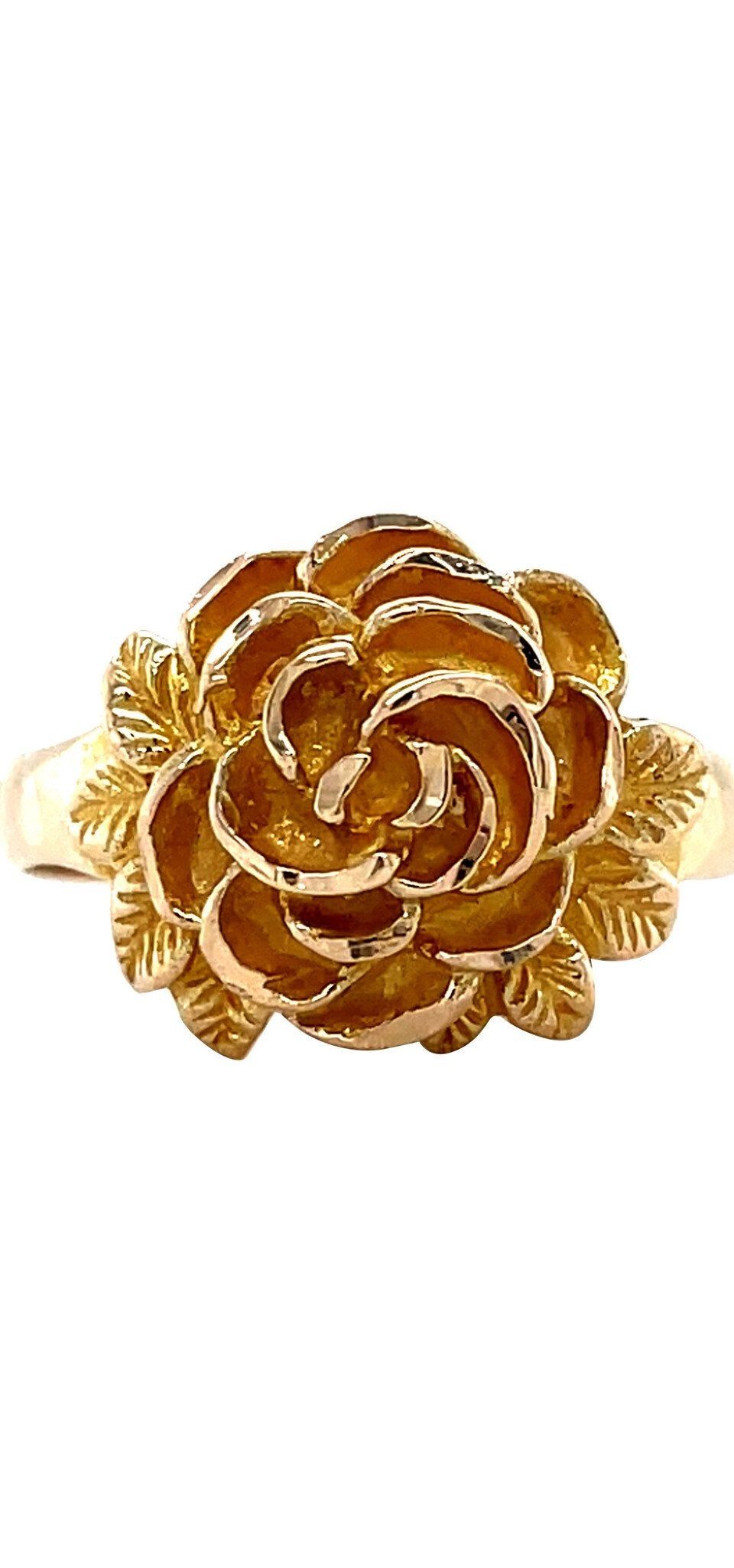 Vintage 14K Gold Rose Ring